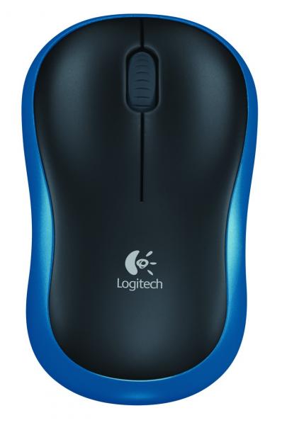 Logitech M185 kabellose optische Maus blau [RF 2,4 GHz, 1000 dpi, 3 Tasten, AA, 10 m]