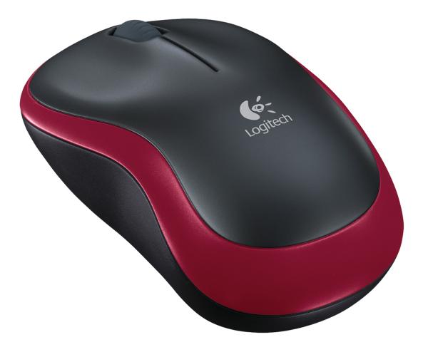 Logitech M185 Wireless Optical Maus Red [RF 2,4 GHz, 1000 DPI, 3-Button, AA, 10 m]