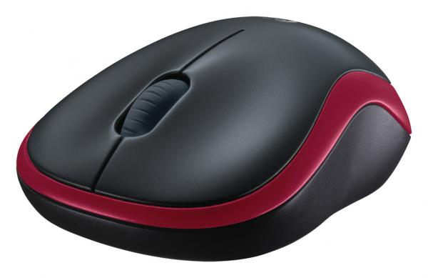 Logitech M185 Wireless Optical Maus Red [RF 2,4 GHz, 1000 DPI, 3-Button, AA, 10 m]