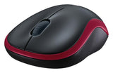 Logitech M185 Wireless Optical Maus Red [RF 2,4 GHz, 1000 DPI, 3-Button, AA, 10 m]