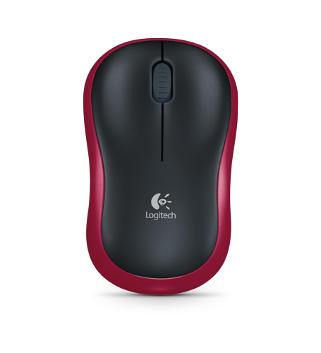 Logitech M185 Wireless Optical Maus Red [RF 2,4 GHz, 1000 DPI, 3-Button, AA, 10 m]