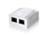 Equip 235212 Aufputzdose 2-Port Cat.6 ungeschirmt, weiß