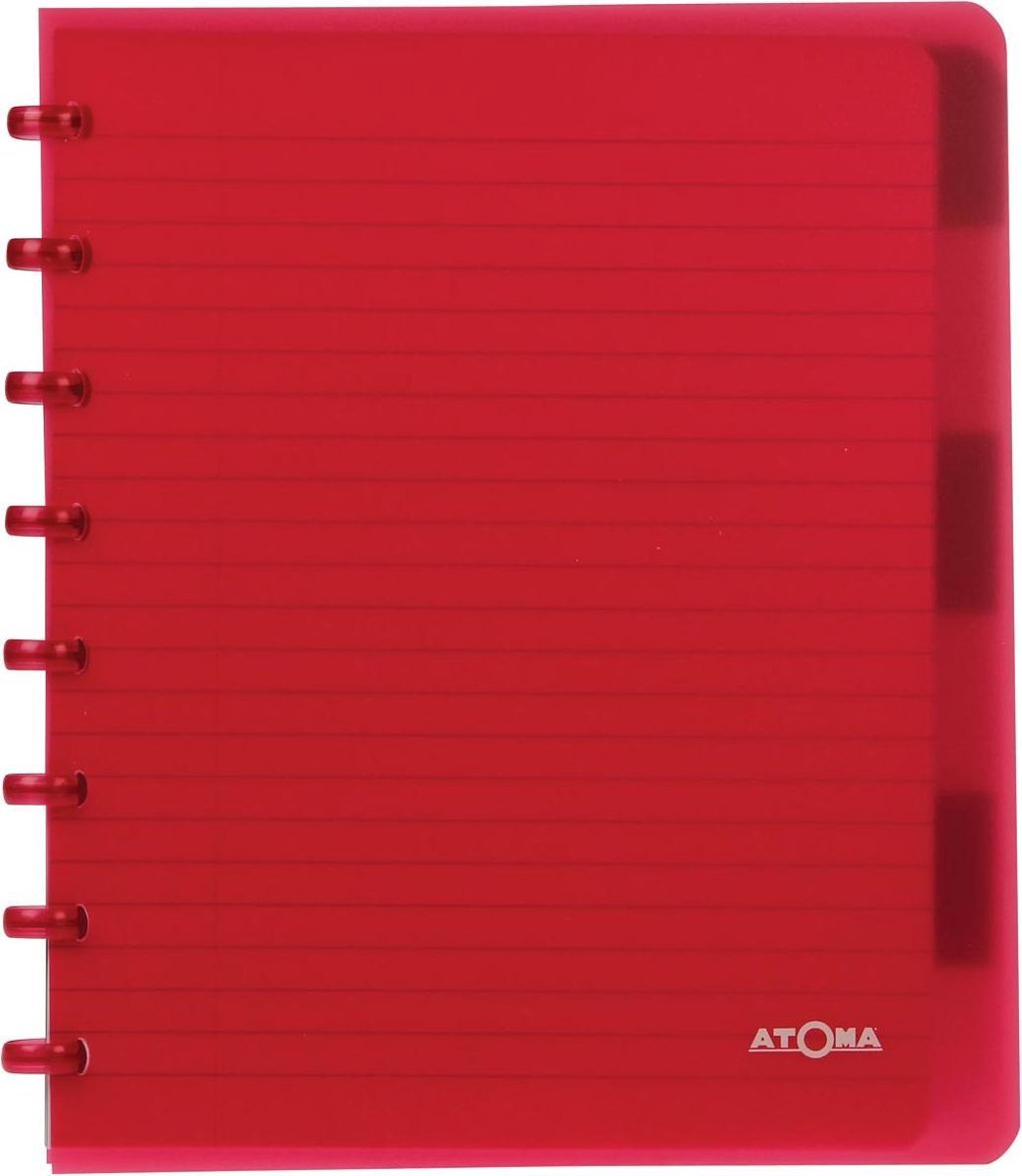 Atoma liniertes Notizbuch – 18 x 21 cm (A5+) – 90 g m2 – 120 Seiten (60 Blatt) – 6 Register