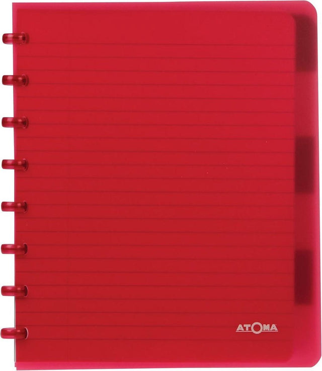 Atoma liniertes Notizbuch – 18 x 21 cm (A5+) – 90 g m2 – 120 Seiten (60 Blatt) – 6 Register