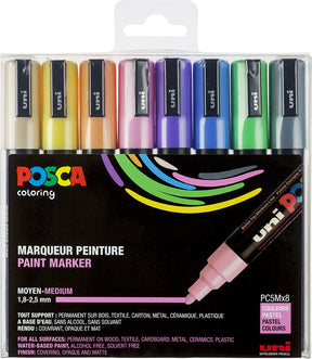Uni posca stiften pastel colors pc5m 2.5 mm lijn