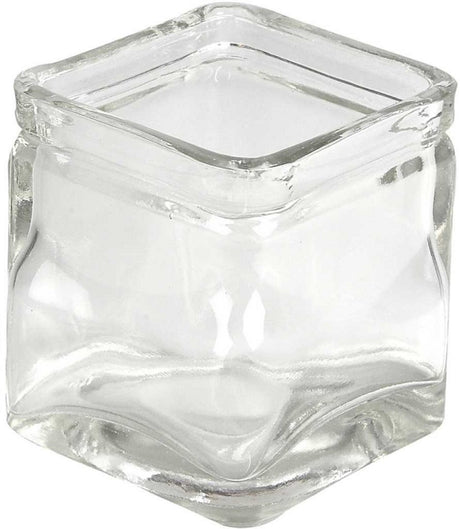 Creativ Company quadratisches Glas, H: 8 cm, Maße 7,5x7,5 cm, 12 Stück 1 Box
