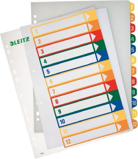 Numerische Tabs Leitz PC zum Ausdrucken 1294 Farbsortiment PP (Polypropylen)