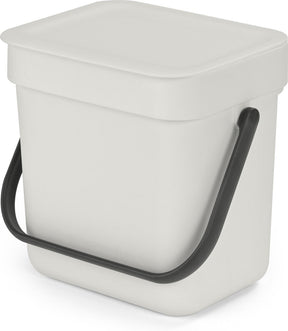 Brabantia Sort Go Aufsatzabfallbehälter – 3 Liter – Hellgrau