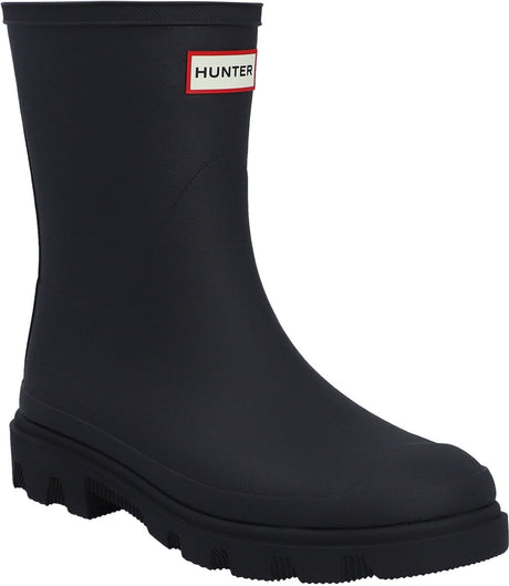 Hunter downpour short insulated boot unisex regenlaarzen - zwart 39