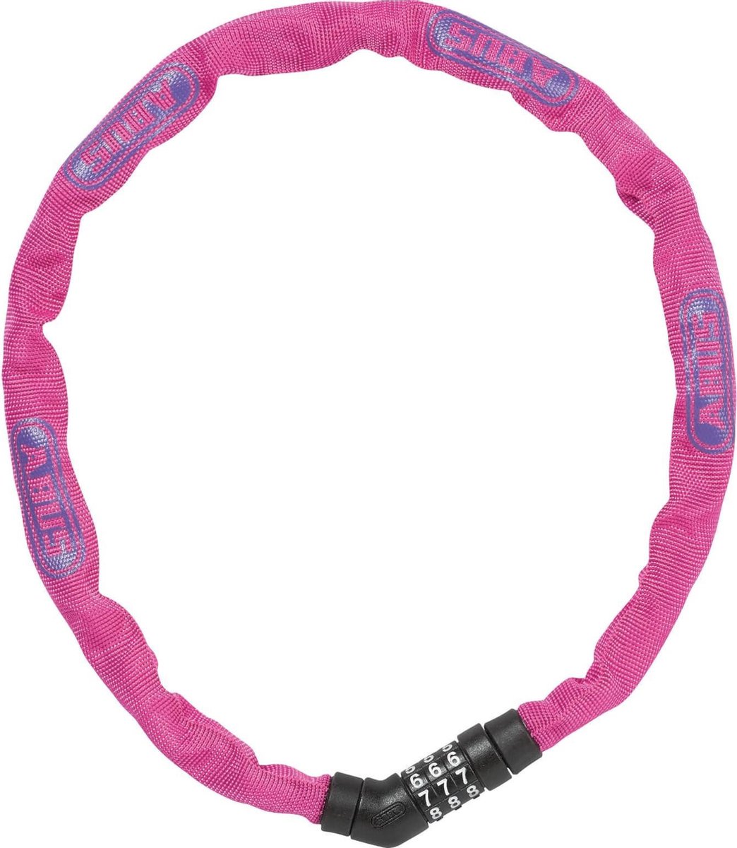 Abus Fahrradschloss Kettenschloss – Steel-o-chain™ 4804c – Sicherheitsstufe 4 – Pink – 75 cm – geeignet für Elektrofahrräder und Stadtfahrräder
