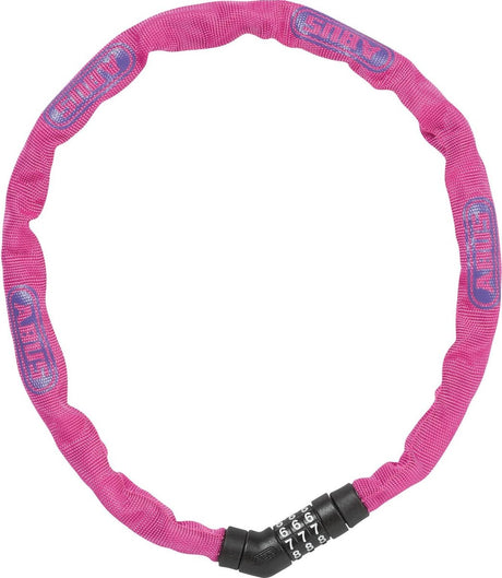 Abus Fahrradschloss Kettenschloss – Steel-o-chain™ 4804c – Sicherheitsstufe 4 – Pink – 75 cm – geeignet für Elektrofahrräder und Stadtfahrräder