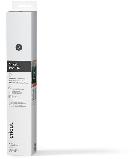 Cricut Smart Iron-On™ Weiß, keine Matte erforderlich – Wärmetransfer-Vinyl (36 Zoll)