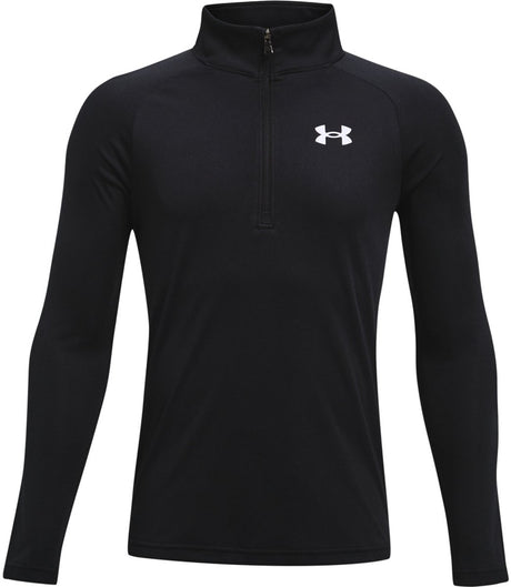 Under Armour UA Tech 2.0 1 - 2 Zip Unisex-Sporttrikot – Schwarz – Weiß