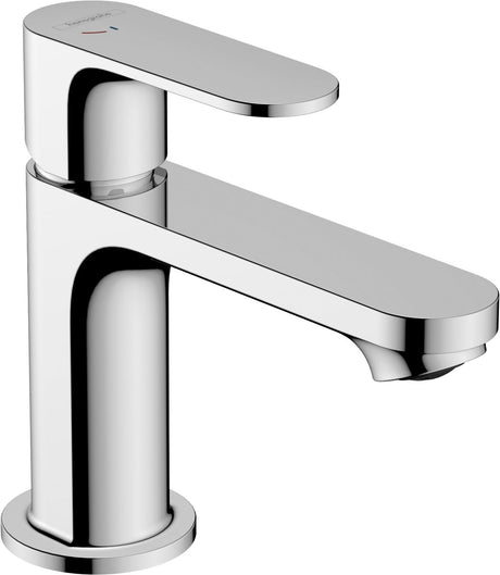 Hansgrohe rebris s – Waschtischarmatur – Einhebelbedienung – Kaltstart energiesparend – ohne Ablaufgarnitur – 80 mm Größe – Chrom