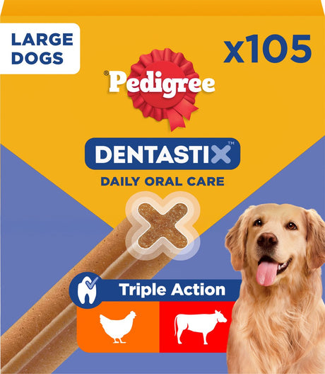 Pedigree Dentastix – großer Hund – Zahnpflege – 105 Kauartikel