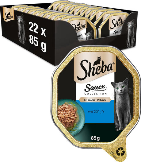 Sheba Katzenfutter – Saucenkollektion – Thunfisch – Dosen – 22 x 85 g