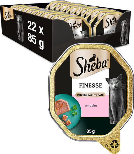 Sheba Katzenfutter – Finesse-Mousse – Lachs – Dosen 22 x 85 g