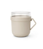 Brabantia Suppenbecher zum Mitnehmen – 600 ml – Kunststoff – zartes Beige