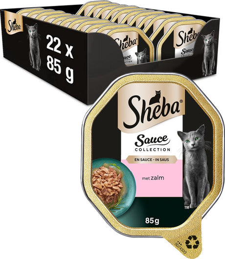 Sheba Katzenfutter - Saucenkollektion - Lachs - Dosen - 22x85g