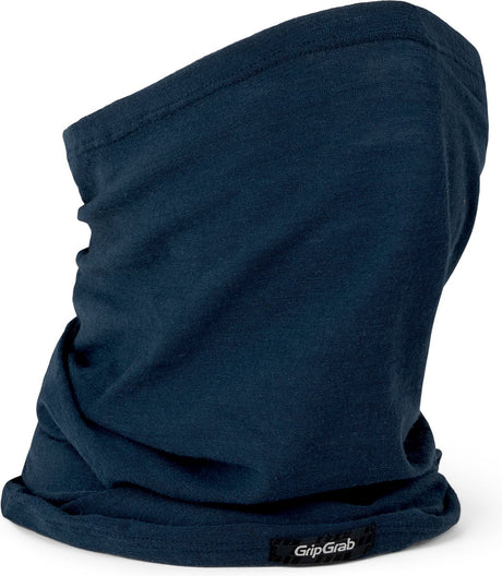 Gripgrab - multifunctional merino wol nekwarmer wielersport fiets loop sjaal tube halswarmer - navy blauw - unisex - maat one size
