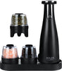 Adler - Gewürzmühlen-Set aus Edelstahl - 150 ml - USB wiederaufladbar - Schwarz