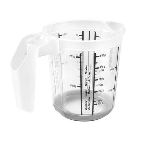 Keeper Kunststoff-Messbecher, rutschfest, 0,5 l, 10,5 x 11,5 cm, nordisches Grau
