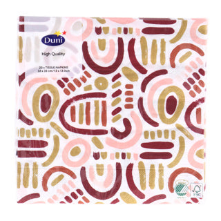 Duni Servietten Golden Impuls 33x33 cm | 12 Stück