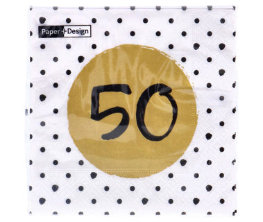 Servietten 50. Geburtstag 33x33 cm | 4 Stück