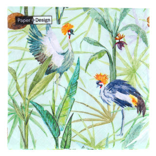 Duni Servietten tanzende Vögel 33x33 cm | 12 Stück