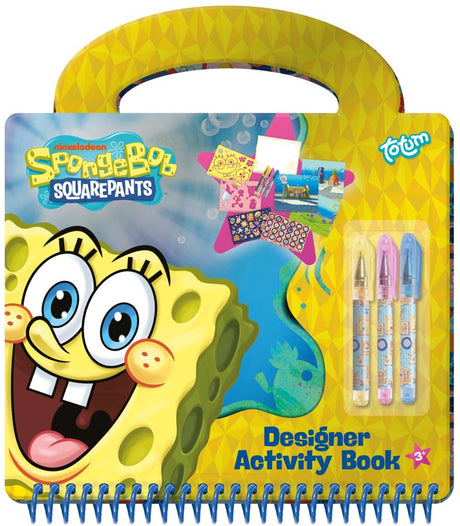 Totum SpongeBob Aktivitätsbuch – Aktivitätsbuch – Zeichnen, Schreiben und Aufkleber – 20 Seiten – Spielzeug für Kinder – Basteln – für Mädchen und Jungen – auch für Kleinkinder – ab 3 Jahren –