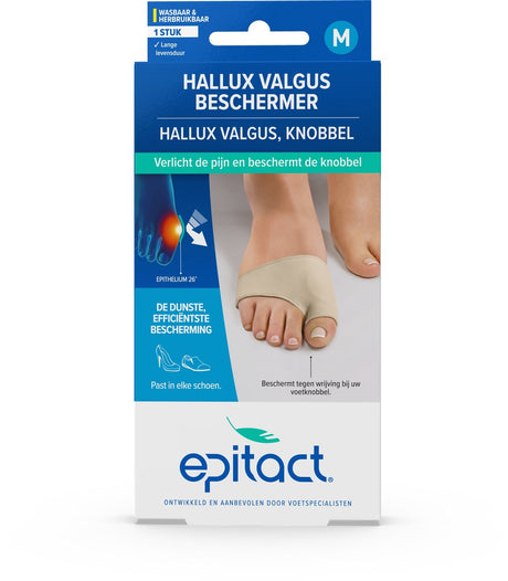 Epitact Hallux Valgus Höckerschutz – Größe M (39 41) – gegen Druck, Reibung und Höckerschmerzen – links und rechts – 1 Stück