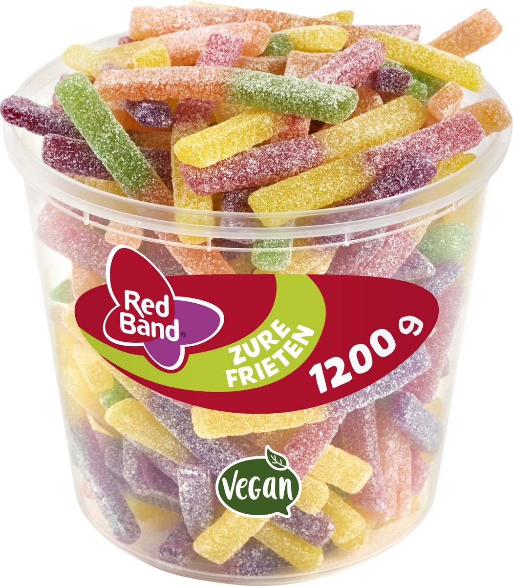 Rote Band-Sauer-Pommes-Bonbons - saure Mischung - Silo 100 Stk