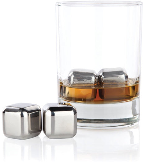 Innovine ™ stainless steel cooling cubes - rvs ijsblokjes - 4 stuks
