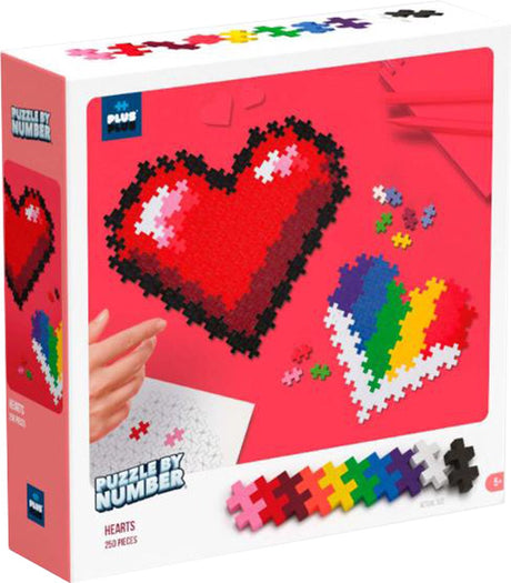 Plus-Plus-Zahlenpuzzle Herz 250 Teile – 3911 – Puzzle und Bauspielzeug in einem – ab 5 Jahren