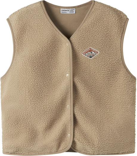 Name it - nkmowe sl nreg teddy vest - jongens - vesten