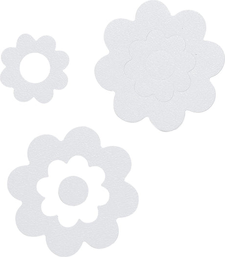 Sealskin Badeblume selbstklebende rutschfeste Aufkleber – Vinyl – 7 Stück – weiß