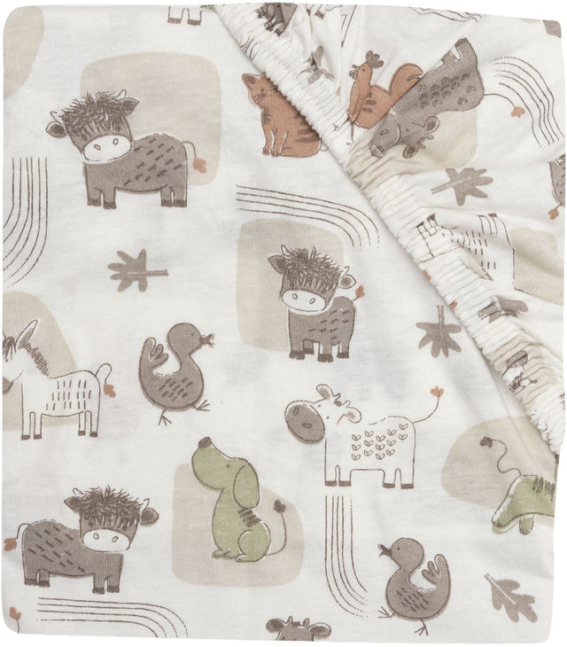 Jollein hoeslaken ledikant - 60x120cm - jersey - barn buddies
