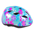 Volare Kinderfahrradhelm – XS – blaue rosa Blumen – 47–51 cm – extra kleines Modell