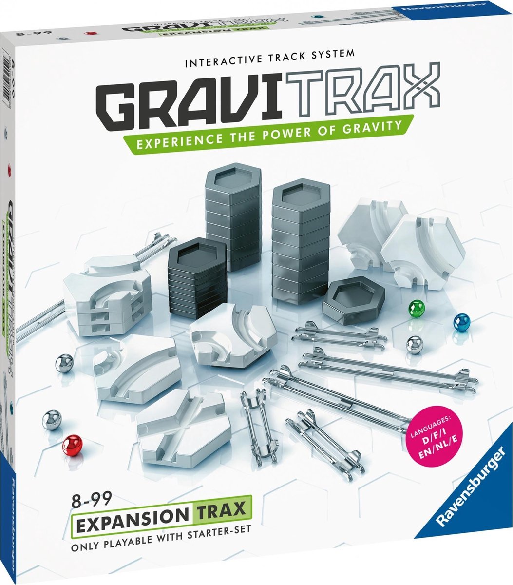 Gravitrax-Schienenverlängerung – Murmelbahn mit 6 Kugeln – Gravitrax