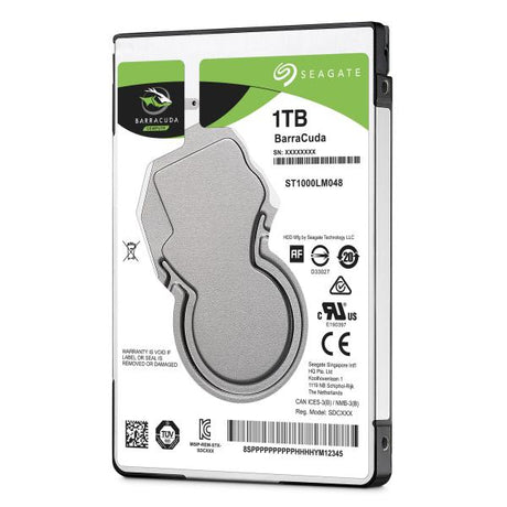 Seagate st1000lm048 Barracuda HDD, 1 TB, 2,5, SATA3 6 Gbit/s, 5400 U/min, 128 MB, 1,7 W