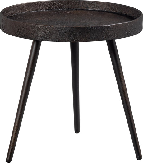 Woood bounds bijzettafel m - metaal - antique goud - 41xø41