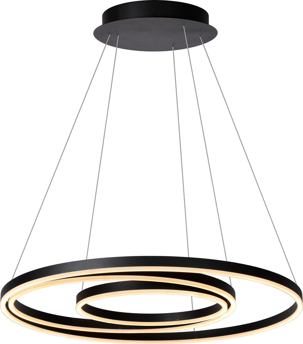 Lucide triniti - Hängelampe - ø 80 cm - LED dimmbar - 3000k - Schwarz