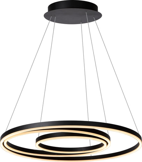 Lucide triniti - Hängelampe - ø 80 cm - LED dimmbar - 3000k - Schwarz