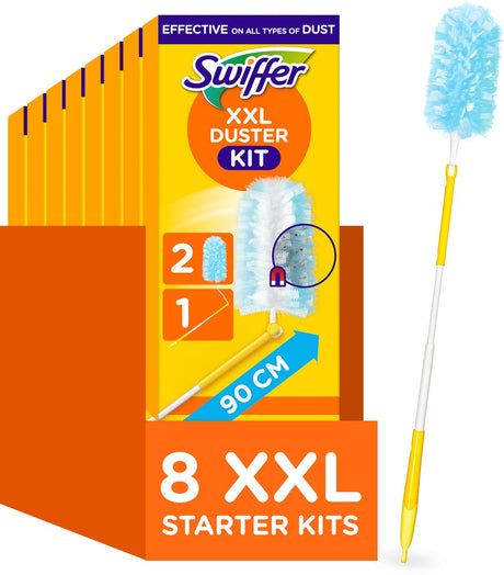 Swiffer Duster XXL Kit Original – 8 x (1 Griff + 2 Nachfüllungen)