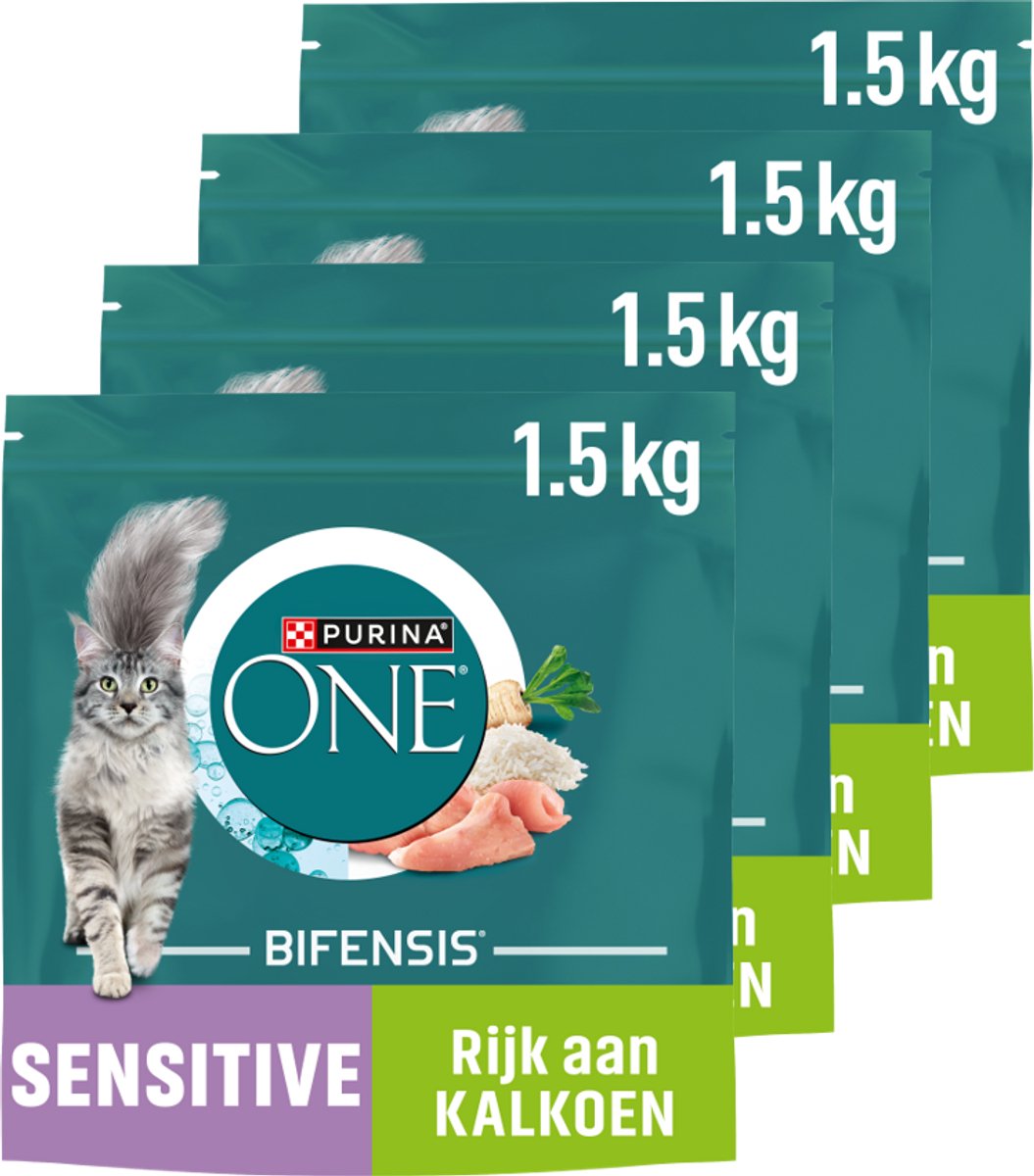 Purina One Sensitive - Katzenfutter - Truthahn - 4 x 1,5 kg