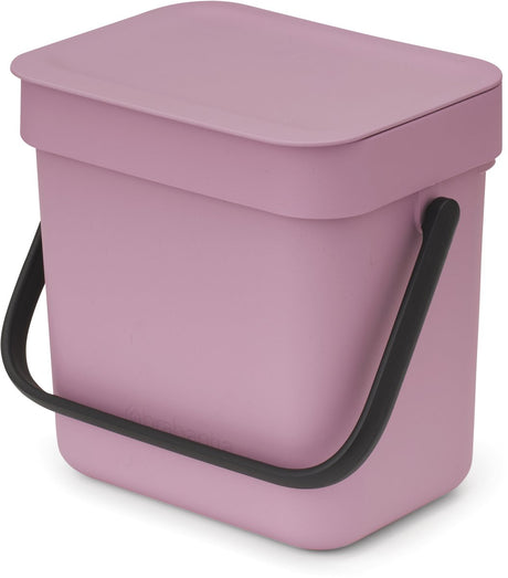 Brabantia Sort Go Aufsatzabfallbehälter – 3 Liter – Fliederrosa