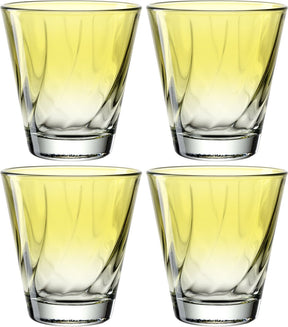 Leonardo Twist Trinkglas 215ml gelb - Set 4