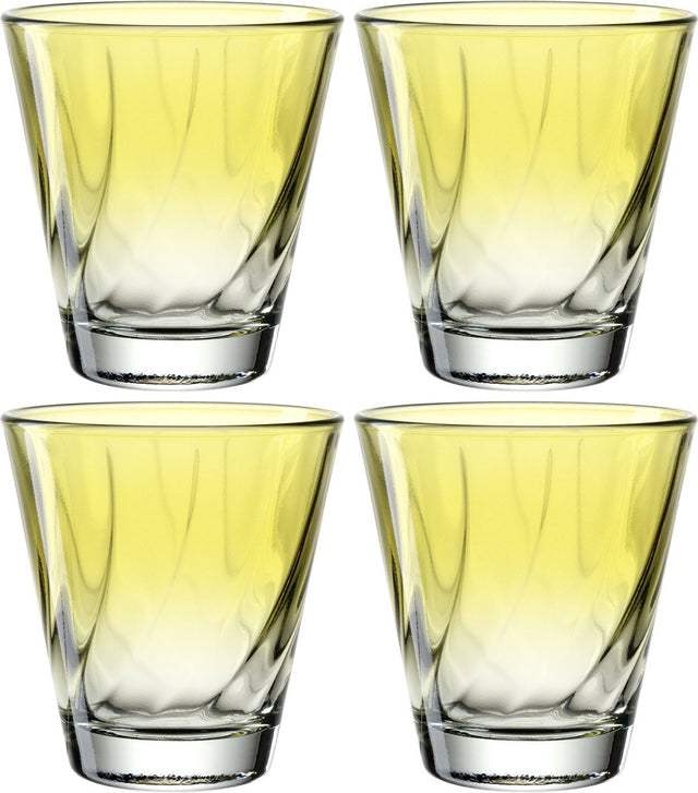 Leonardo Twist Trinkglas 215ml gelb - Set 4