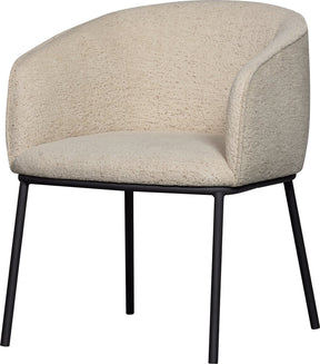 Woood Leon Esszimmerstuhl – Bouclé – natürliche Melange – 77 x 61 x 63
