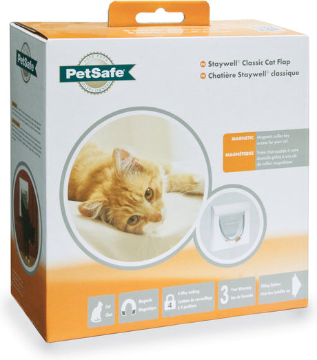 Petsafe 932 magnetische Katzenklappe – weiß – 10,5 x 22,6 x 22,8 cm